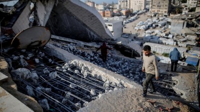 Gazze kentinde, enkaz kaldırma çalışması yürütüldü