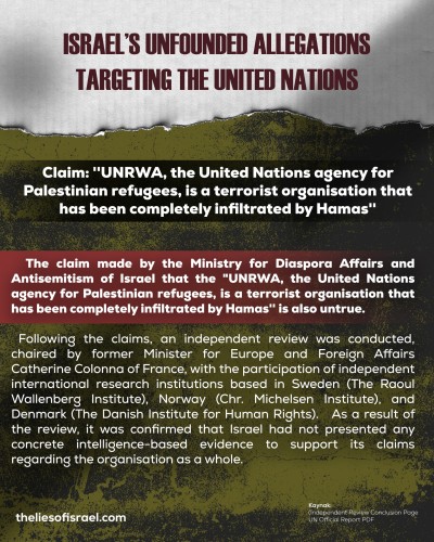 ISRAEL’S CLAIMS TARGETING THE UN DEBUNKED ONE BY ONE!