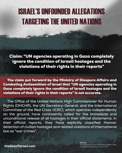 ISRAEL’S CLAIMS TARGETING THE UN DEBUNKED ONE BY ONE!