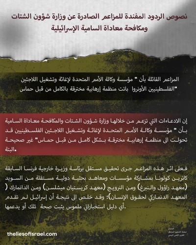 إسرائيل تدحض بنفسها الأكاذيب التي استهدفت بها منظمة الأمم المتحدة واحدة تلو الأخرى!